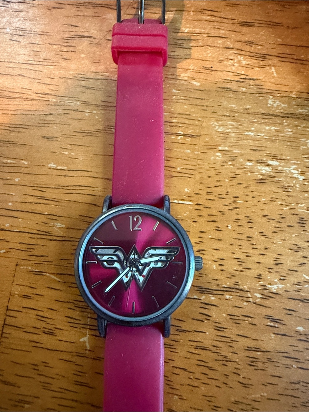 DC Comics Pink Wonder Woman Logo Women's Watch